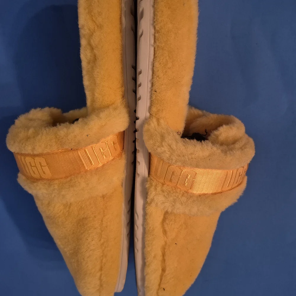 UGG Yellow Fuzzy Slippers